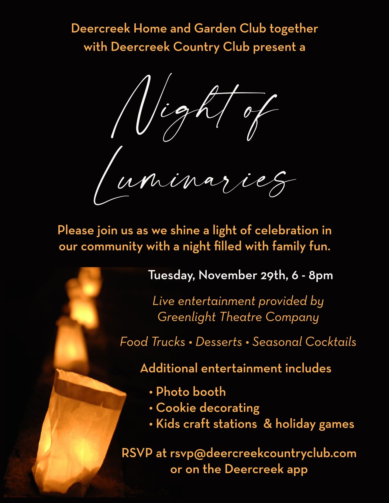 Night of Luminaries - Deercreek Country Club Owners Association